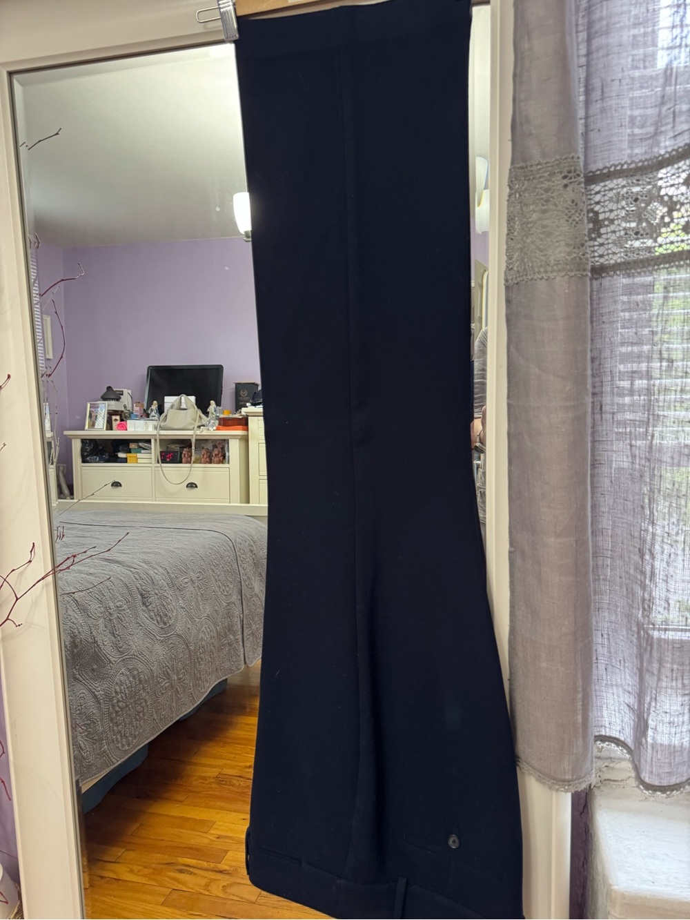 LOFT Black Boot-Cut Flare Pants